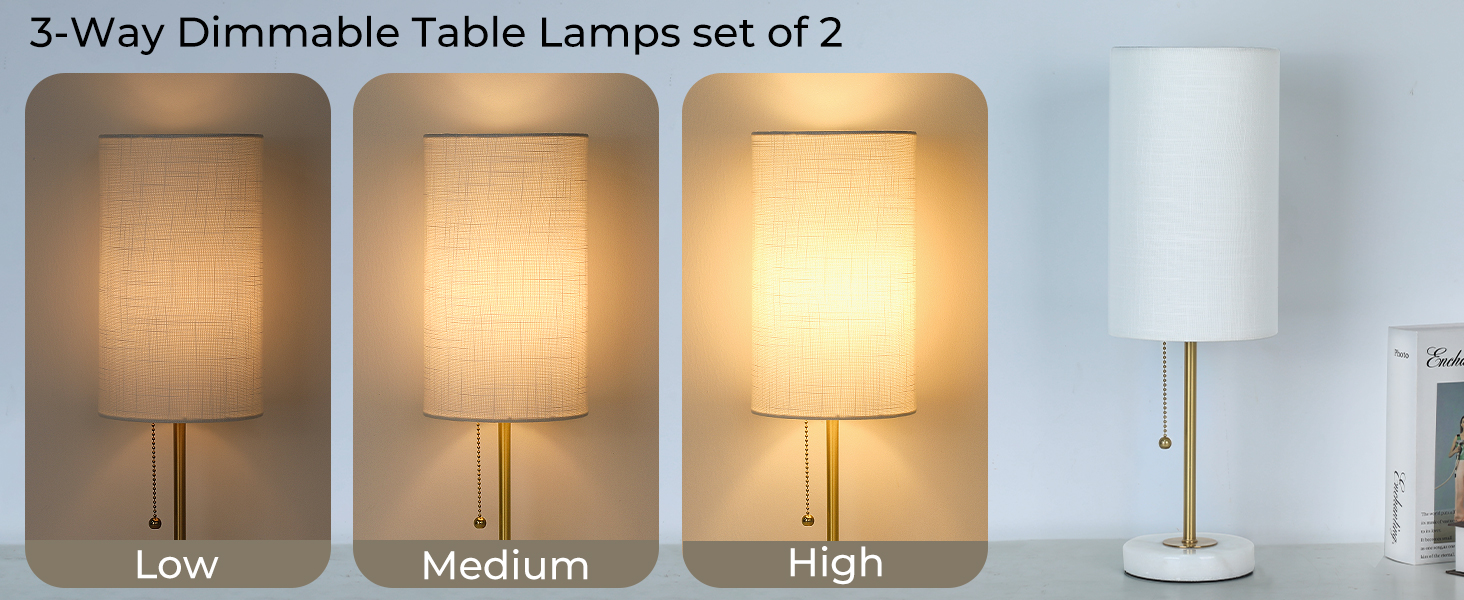 3-Way Dimmable Table Lamps