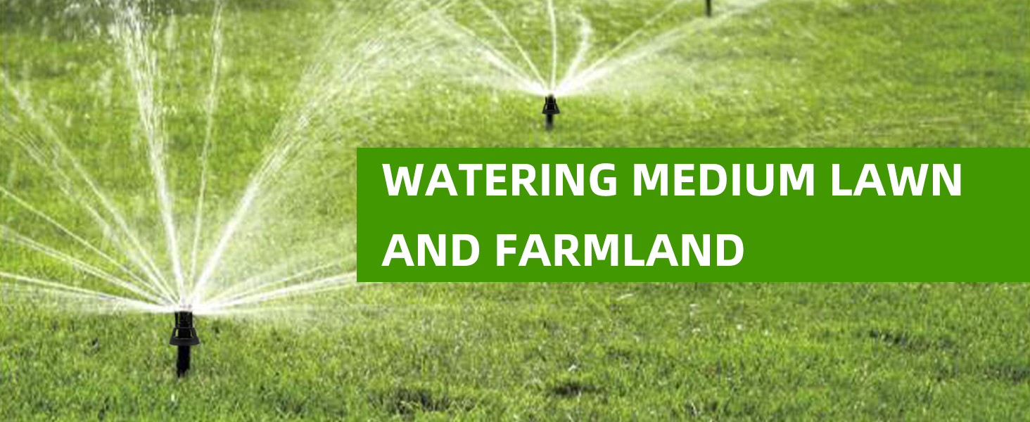 spray head system watering in the medium lawn