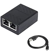 SinLoon RJ45 Splitter Adapter, Ethernet Cable Splitter Cat5, Cat5e, Cat6, Cat7,RJ45 Network Exten...