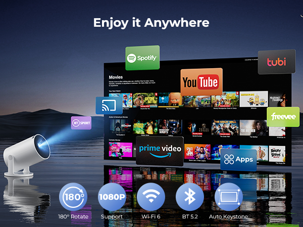 Clokowe mini portable projector