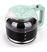 12-Cup Replacement Glass Carafe for Taylor Swoden Coffee Glass Cup for(Lydia 654362)