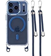 Losin Compatible with iPhone 17 Pro Max Clear Detachable Phone Case with Lanyard [Compatible with...