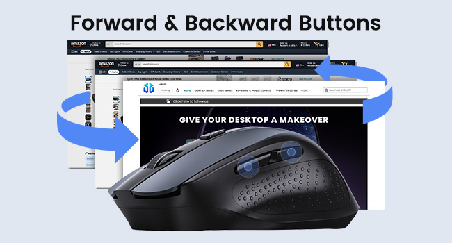 Forward and backward buttons