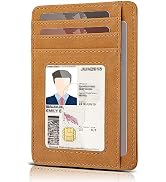Teskyer Slim Wallet for Men, Minimalist Front Pocket RFID Blocking Leather Wallet Credit Card Hol...