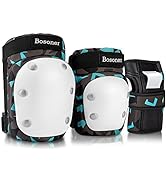 BOSONER Adult/Women/Kid Knee Pads Elbow Pads Wrist Guard 6 in 1 Protective Gear Set for Skating S...