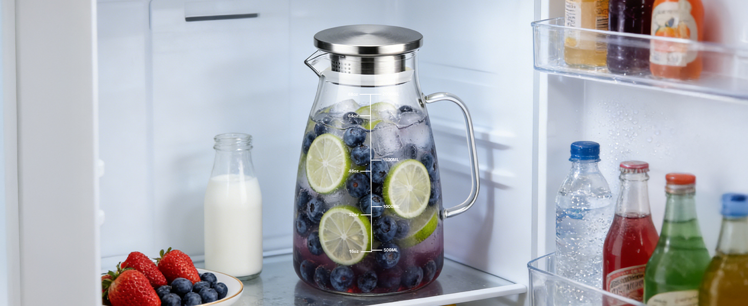 glass pitcher for fridge