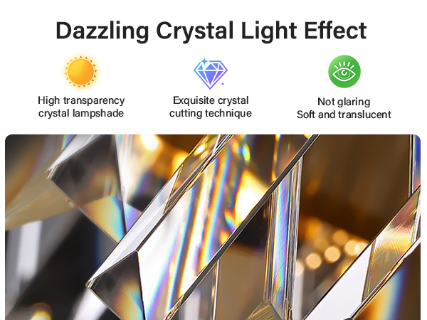 Crystal Black Ceiling Light