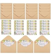 Craftdady 35 Set Paper Thank You Greeting Cards Flower Plant with Envelopes | 6x4" Paper Envelope...