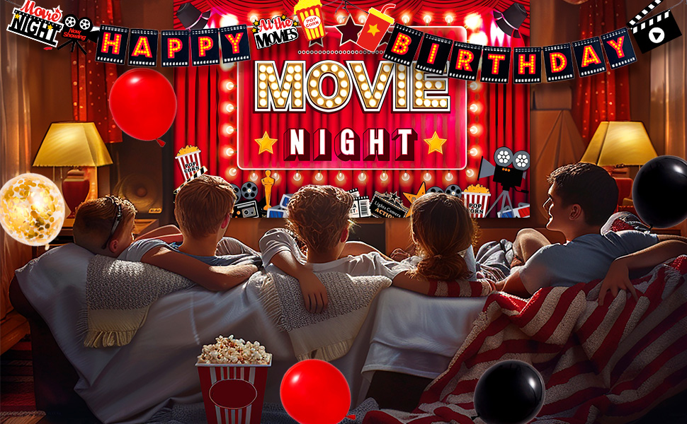 movie night party decorations
