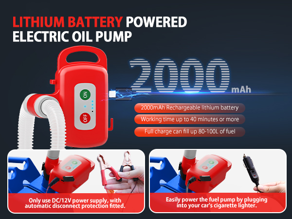 fuel pump, portable fuel pump, battery powered transfer pump