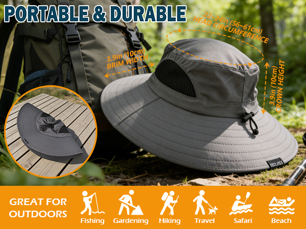 packable sun hat for men women
