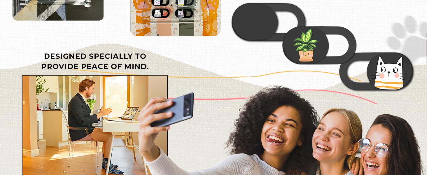 Plant lovers webcam covers, enjoy your life while we keep you safe