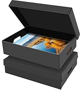 AOBOPLE 2 Pack Photo Storage Box,16" x 12" x 4" Keepsake Box with Handle Holes,Protective Storage...