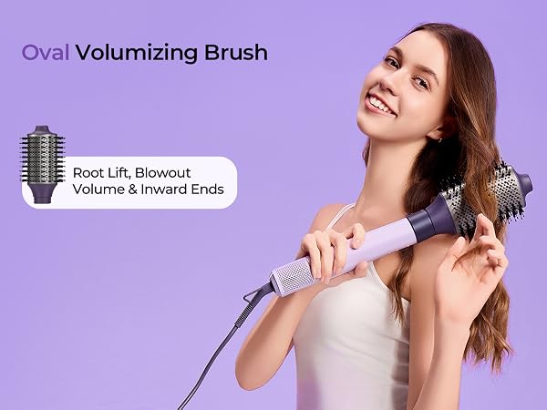 Oval Volumizing Brush Root Lift, Blowout Volume &amp; Inward Ends