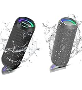 RIENOK Portable Bluetooth Speaker 30W Dual Pairing True Wireless Stereo HD Sound IPX7 Waterproof ...