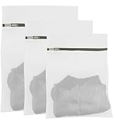 3Pcs Mesh Laundry Bags with Sturdy Zipper, Durable Laundry Room Essentials, Travel Storage Organi...