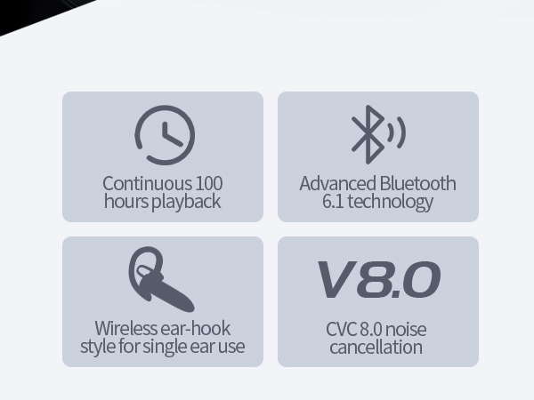 Bluetooth Headset Single Ear Business Earbuds