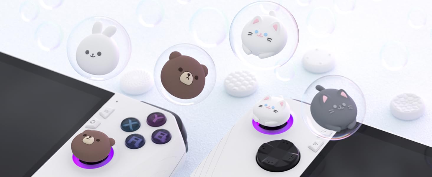 PlayVital Cute Thumb Grip Caps for ROG Ally