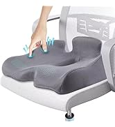 Benazcap X Large Memory Seat Cushion for Office Chair Sciatica &amp; Back Pain Relief Memory Foam Fir...