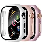 [3 Pack] Charlam Case Compatible with Apple Watch 38mm Series 3 2 1 Built-in Screen Protector All...