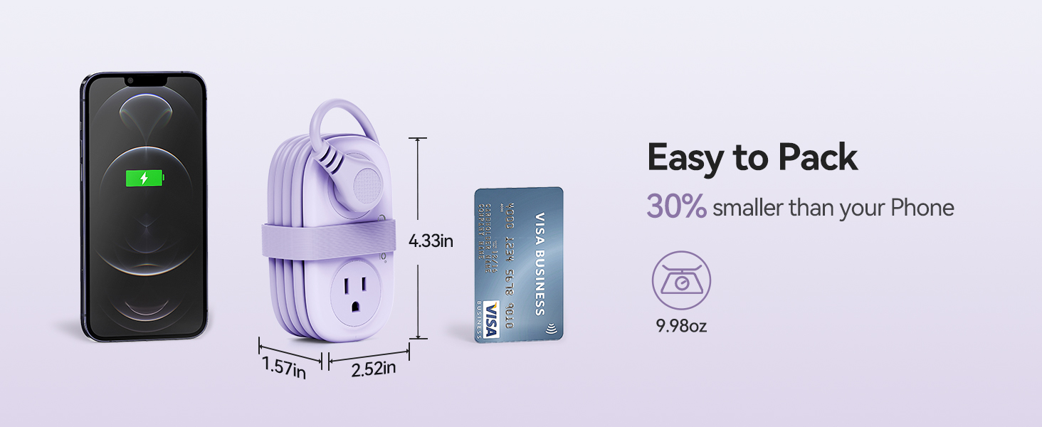 ORICO 4FT Purple Power Strip