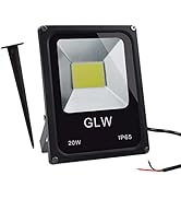 GLW 20W 12V~60V AC/DC LED Work floodlight IP65 Waterproof Outdoor Light, 2700LM, 6000K, Daylight ...