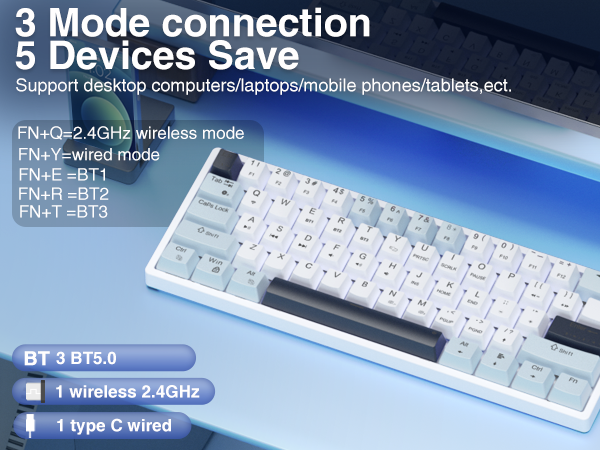 60 percent creamy keyboard wireless keyboard 60% percent keyboard 