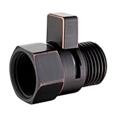 BRIGHT SHOWERS Water Flow Control Valve, Brass Shower Head Shut Off Valve with Handle Lever, Flow...