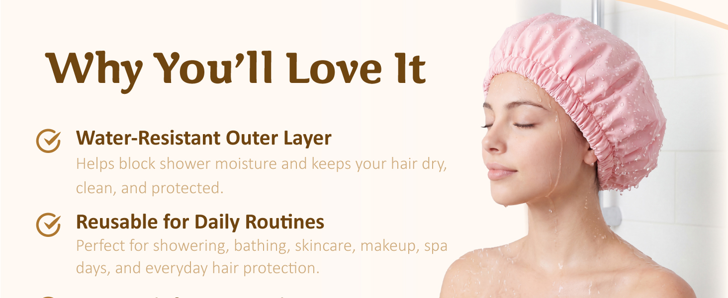 reusable shower caps for women