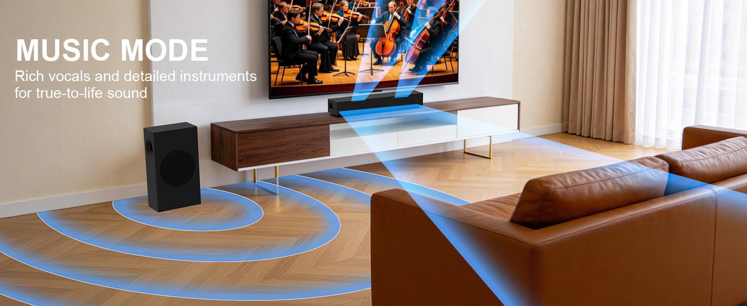 sound bar with subwoofers