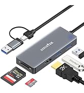 USB3.0 and Type C to HDMI Adapter,ZIYUETEK 5-in-1 USB C and USB3.0 Docking station, Suitable for ...
