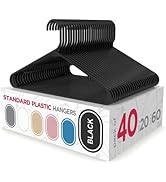 Sharpty Plastic Hangers Clothes Hangers for Clothing, Closet, Coats &amp; Shirts - Durable, Thick, To...