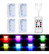 PIFOOG 4PCS Wireless Strobe Lights with Remote Control 11 LEDs 500mAh Rechargeable Car Anti-Colli...