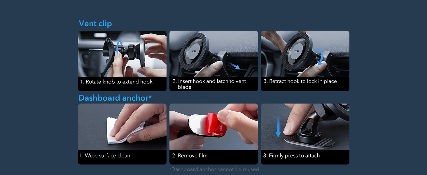 Instructional panel showing six steps for cleaning and maintaining a car's steering wheel, including wiping, spraying cleaner, and polishing.