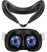 EJGAME Silicone VR Headset Face Cover Compatible with Meta/Oculus Quest 3,Sweat-Proof Lightproof ...