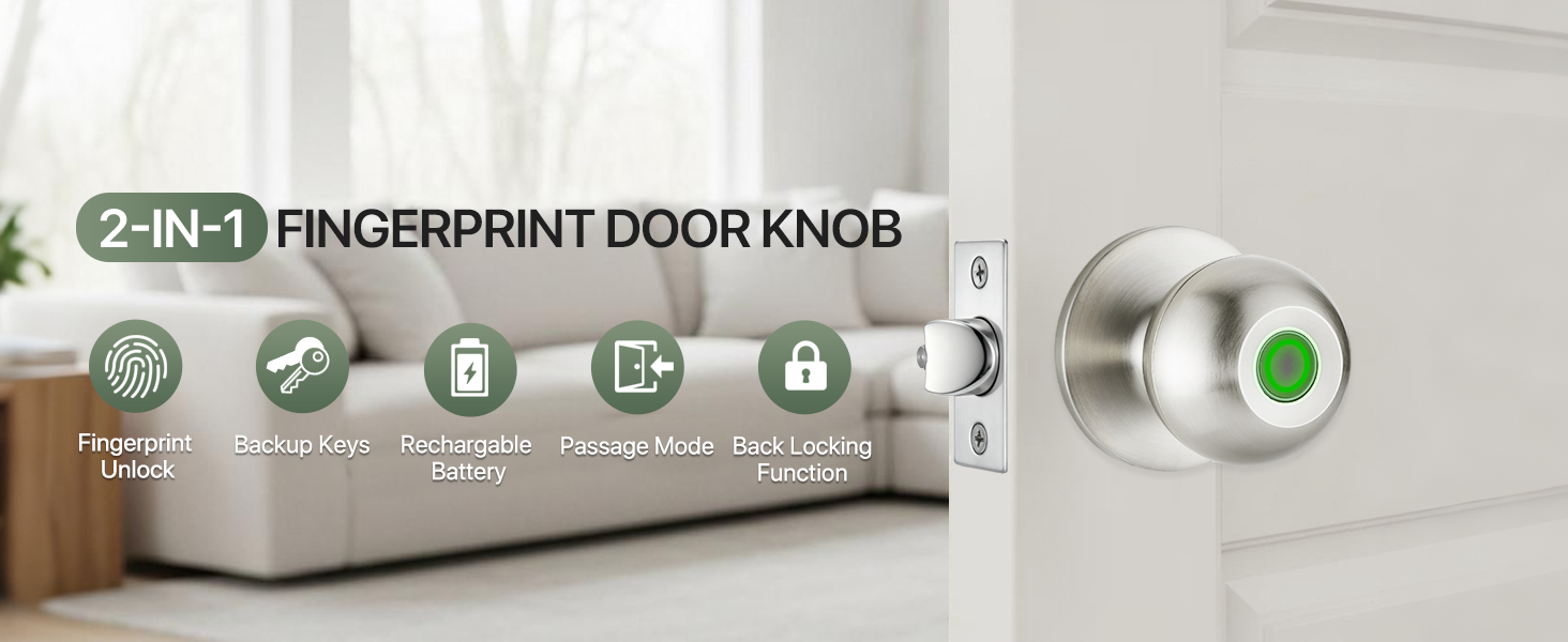 FINGERPRINT DOOR KNOB