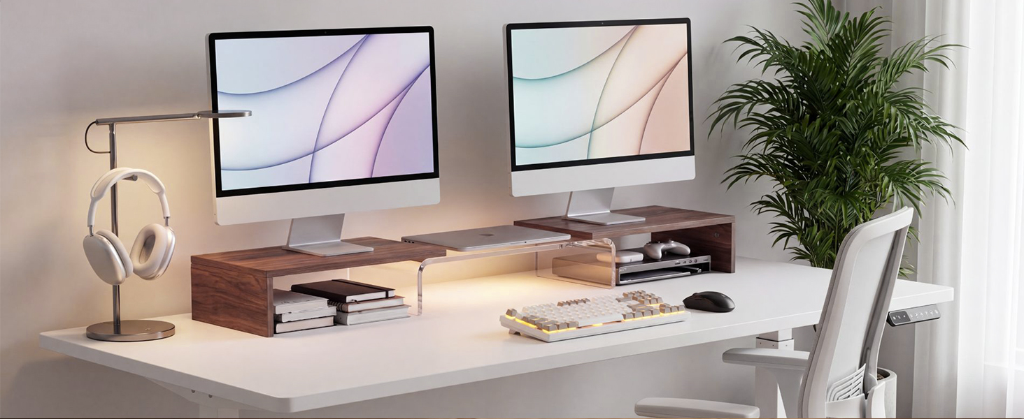 dual monitor riser