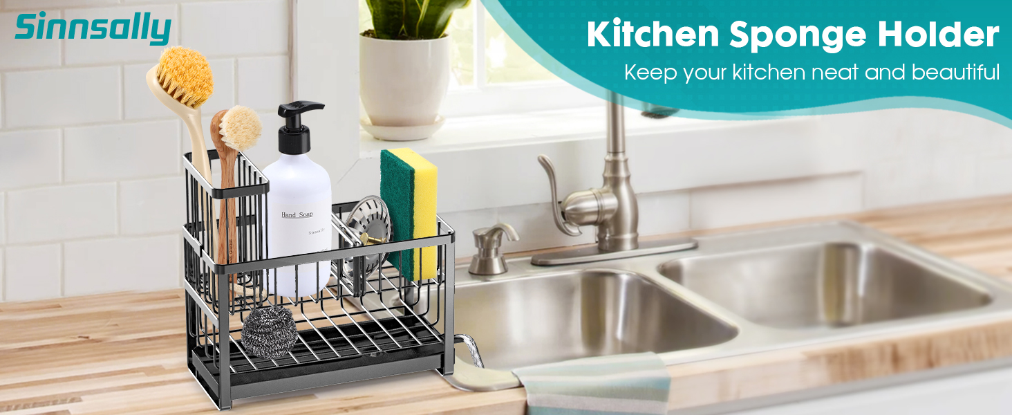 Sponge Holder for Kitchen Sink Caddy