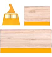 Pllieay 4 Pieces 4 Sizes Screen Printing Supplies, 2 Sizes 75 Durometer Screen Printing Squeegee,...