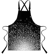 LshyMn Star Apron 33.4x27.5 Inches with Extra Long Waist Tie Cartoon Starry Sky Pattern Printed B...