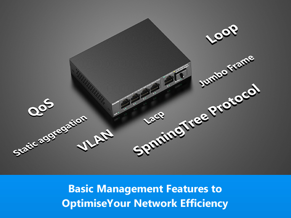 managed 5 port 2.5g switch ethernet network switch_