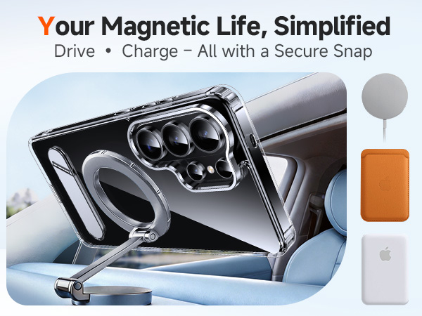 Samsung Galaxy S26 Ultra Case Clear with Magnetic Stand