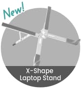 BELLEMOND Laptop Stand | Foldable &amp; Adjustable Aluminum Riser | Ventilated X-Frame Japanese Desig...