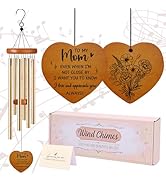 LIRAVENO Mom Gifts Wind Chime - Metal Windchimes Indoor Outdoor Hanging Decor Waterproof Garden P...