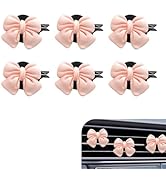 Ferianl 6PCS Pink Bow Car Vent Clips, Cute Car Air Fresheners Vent Clip, Girly Bow Auto Outlet Ai...