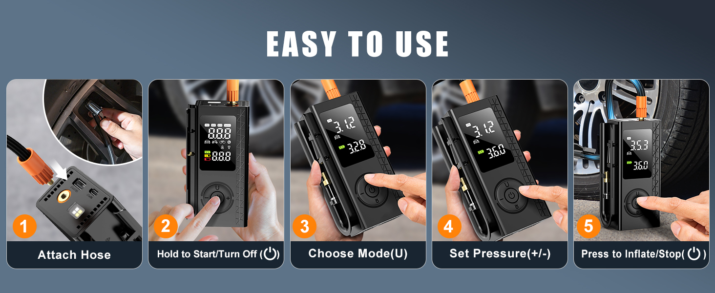 tire inflator portable air compressor