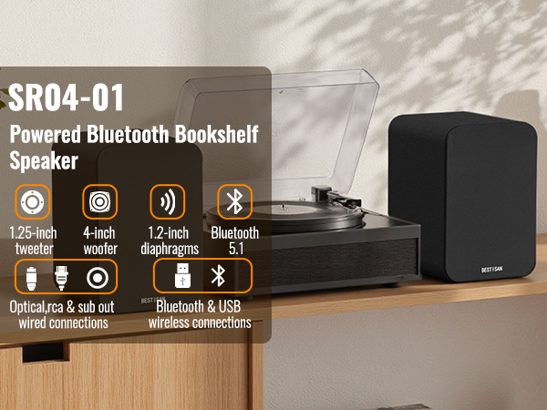 Bluetooth bookshelf speaker