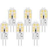 Akynite 6-Pack G4 LED Light Bulb 12V 2W Equivalent 20W 6000K Daylight 200 LM 360°Beam Angle, T3 H...