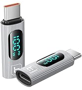 toocki USB C Adapter, 2Pack 100W USB C Female to USB C Male Extension Adapter Type C Power Meter ...