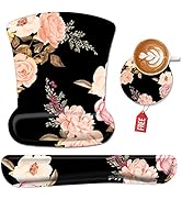 Ergonomic Mouse Pad and Keyboard Wrist Rest, Mouse Pad Wrist Support with Non Slip Rubber Base Mo...